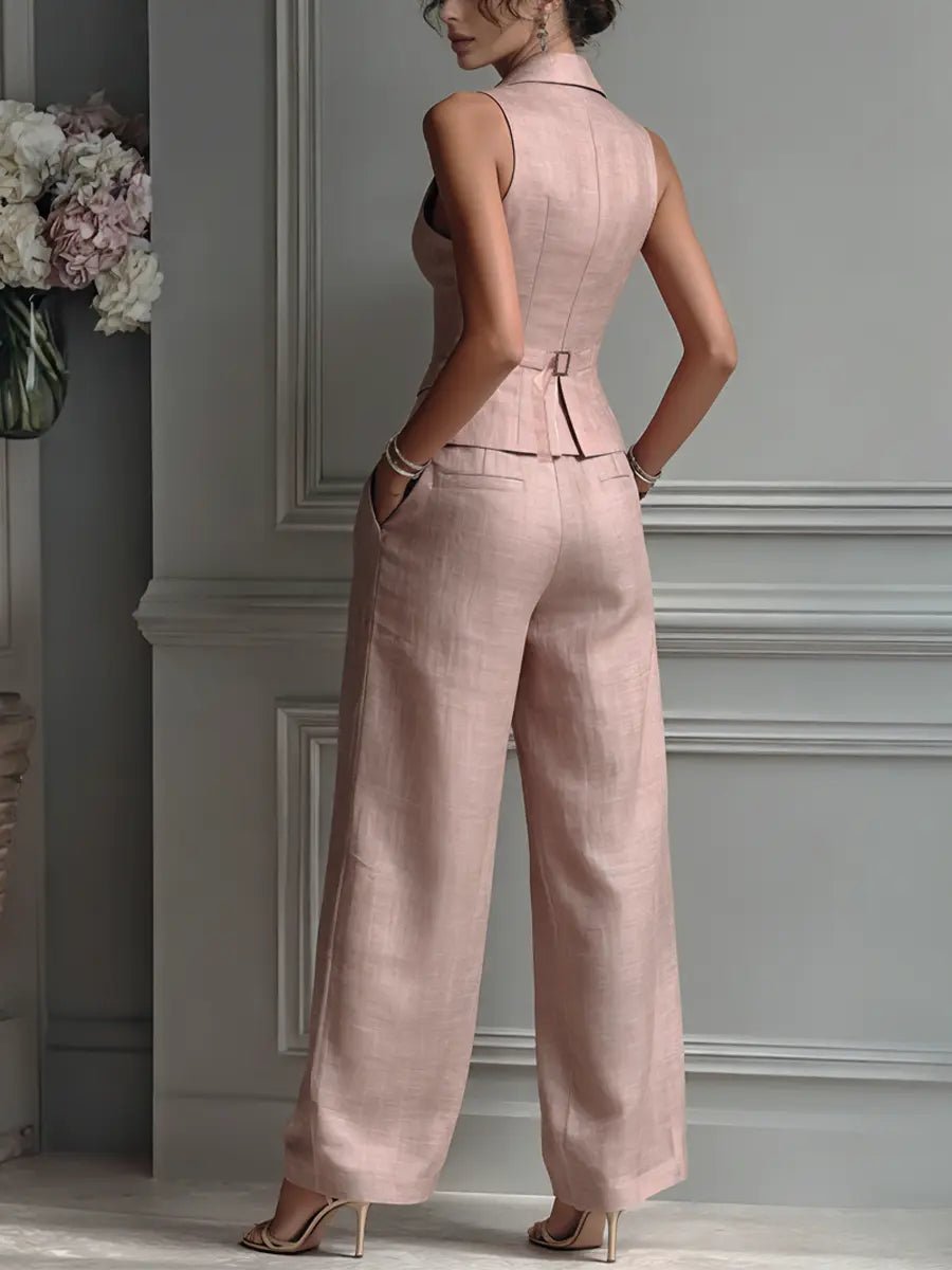 Charlotte | Women's Sleeveless Two-Piece Set | Waistcoat Trousers · Eltrendio