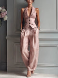 Charlotte | Women's Sleeveless Two-Piece Set | Waistcoat Trousers · Eltrendio