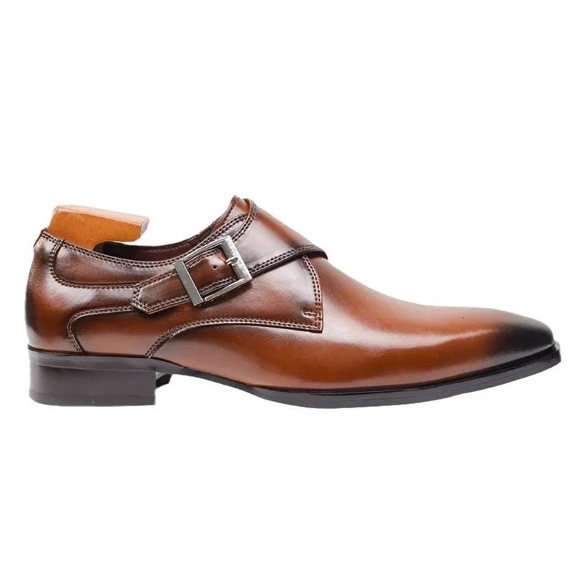 Edward | Men's Monk Strap Low Profile Dress Shoes | Buckle Fastening · Eltrendio