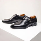 Edward | Men's Monk Strap Low Profile Dress Shoes | Buckle Fastening · Eltrendio
