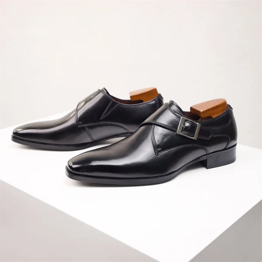 Edward | Men's Monk Strap Low Profile Dress Shoes | Buckle Fastening · Eltrendio