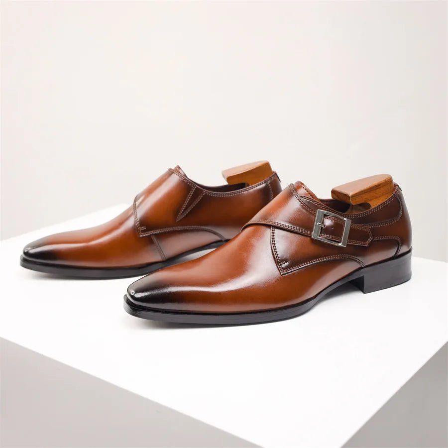 Edward | Men's Monk Strap Low Profile Dress Shoes | Buckle Fastening · Eltrendio