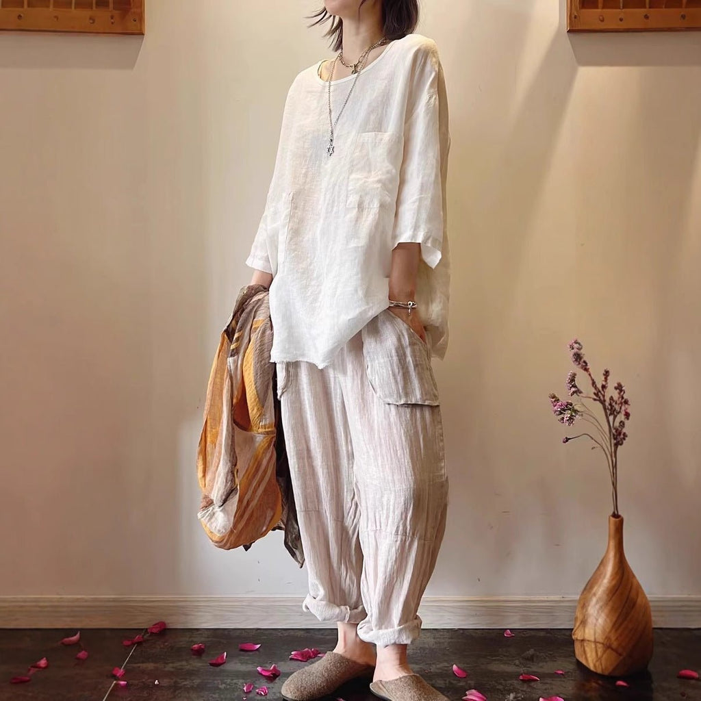 Eleanor | Women's Oversized Tunic Top | Patch Pocket · Eltrendio