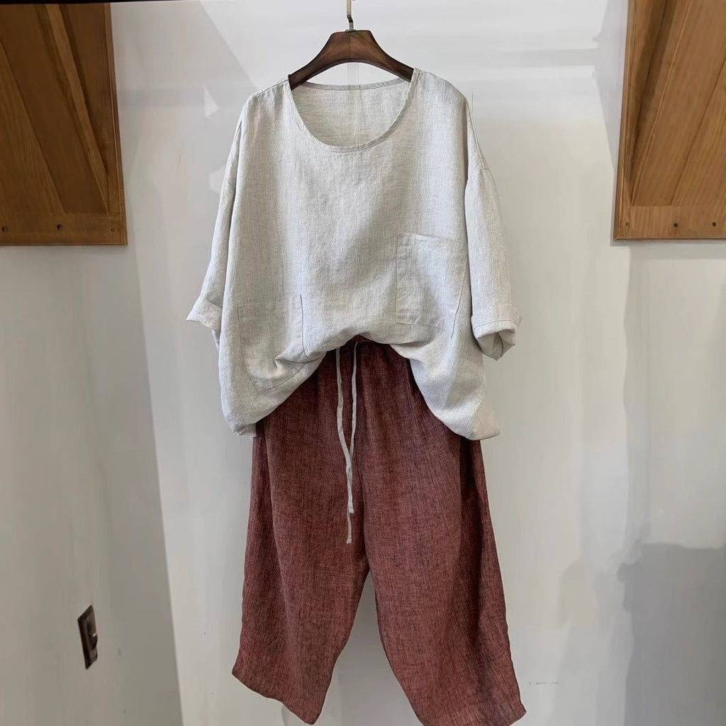 Eleanor | Women's Oversized Tunic Top | Patch Pocket · Eltrendio