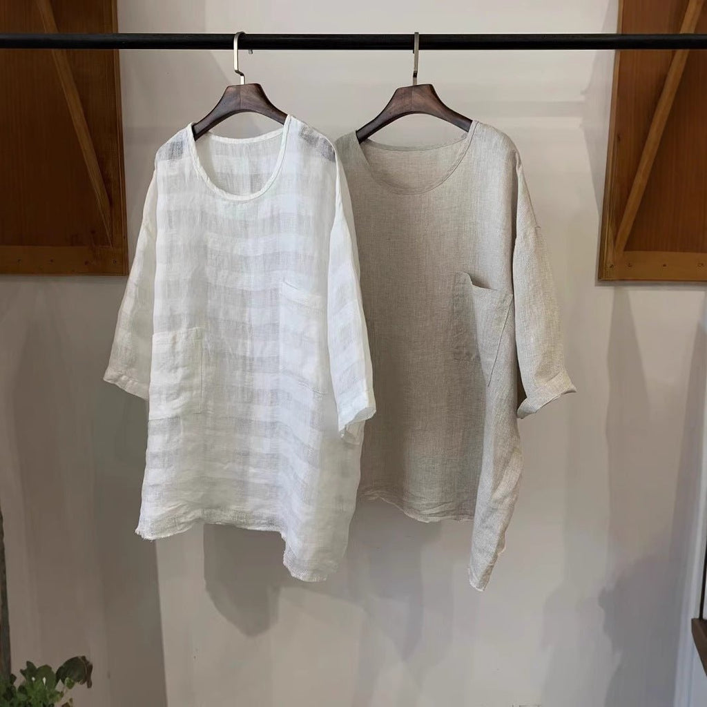 Eleanor | Women's Oversized Tunic Top | Patch Pocket · Eltrendio