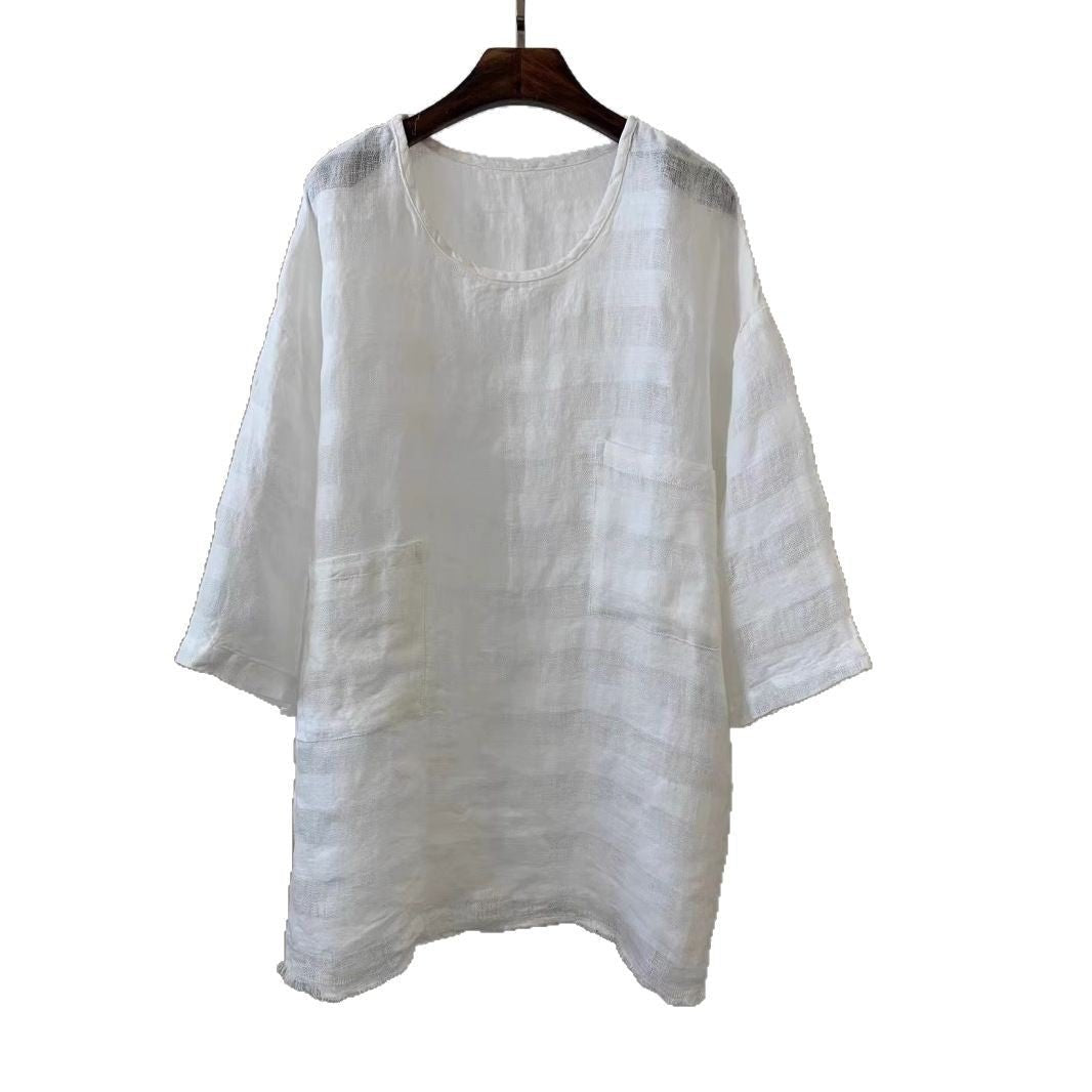 Eleanor | Women's Oversized Tunic Top | Patch Pocket · Eltrendio