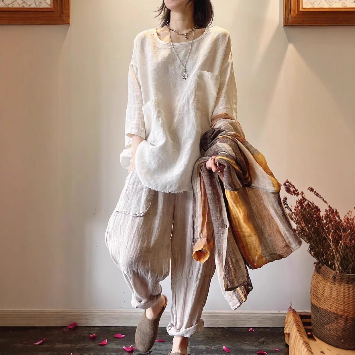 Eleanor | Women's Oversized Tunic Top | Patch Pocket · Eltrendio