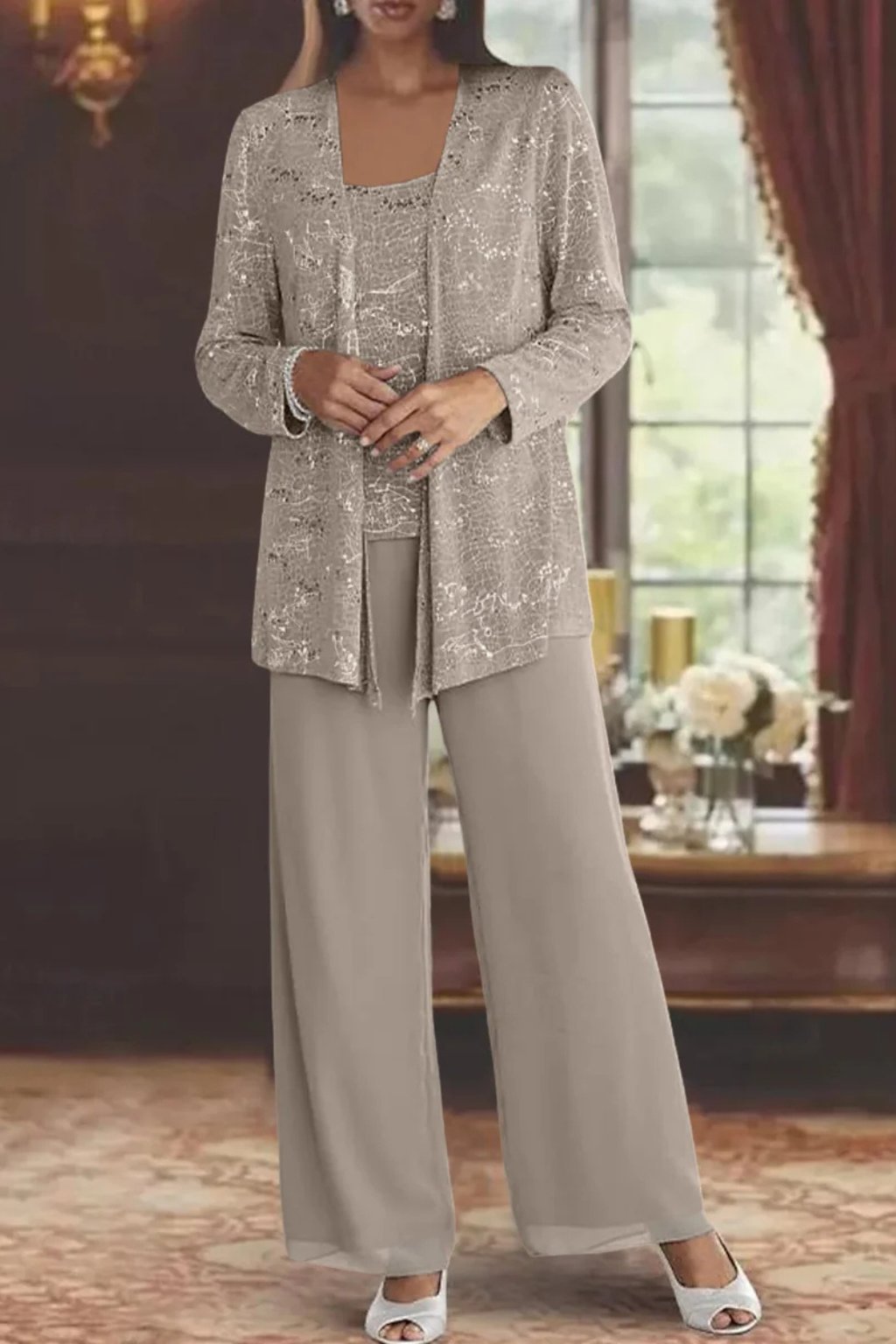 Eleanor | Women's Sequined Trouser Suit | Three-Piece · Eltrendio