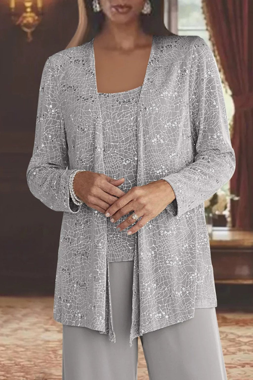 Eleanor | Women's Sequined Trouser Suit | Three-Piece · Eltrendio