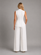 Eleanor | Women's Sleeveless Co-Ord Set | Button-Front · Eltrendio