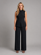 Eleanor | Women's Sleeveless Co-Ord Set | Button-Front · Eltrendio