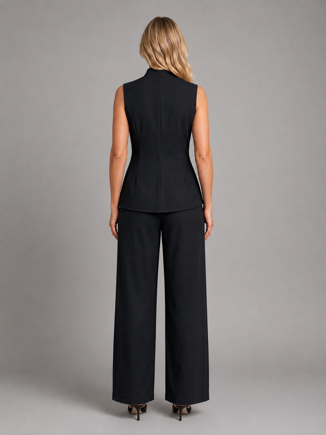 Eleanor | Women's Sleeveless Co-Ord Set | Button-Front · Eltrendio