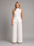 Eleanor | Women's Sleeveless Co-Ord Set | Button-Front · Eltrendio