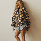 Florence | Women's Half-Zip Jumper | Floral Teddy · Eltrendio