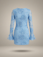 Freya | Women's Bodycon Mini Going Out Dress | Floral Embroidery· Eltrendio