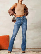 Freya | Women's Flare Jeans | High-Waist · Eltrendio