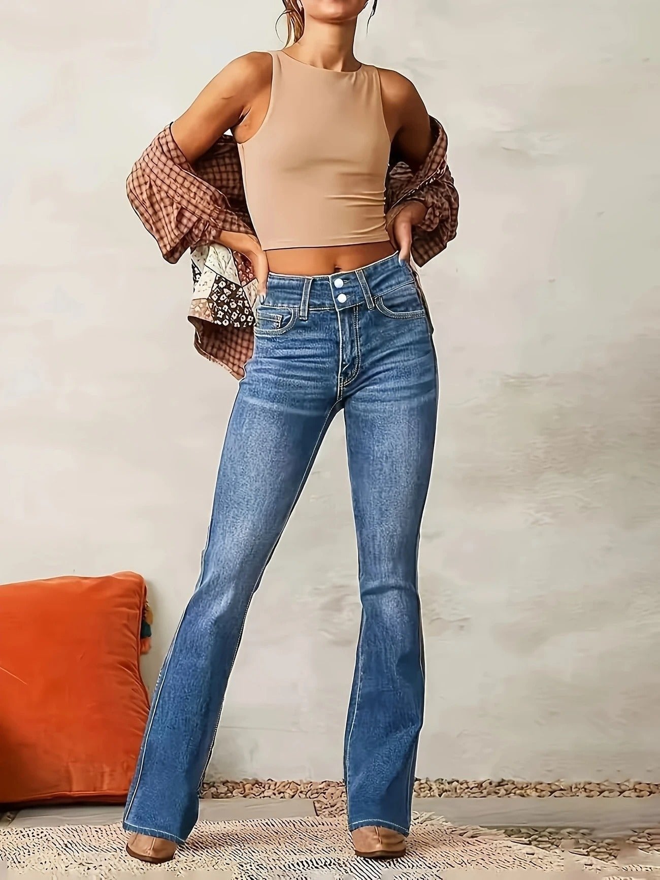 Freya | Women's Flare Jeans | High-Waist · Eltrendio