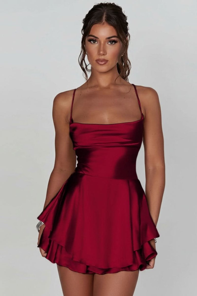 Isla | Women's Cami Mini Dress | Cowl Neck · Eltrendio