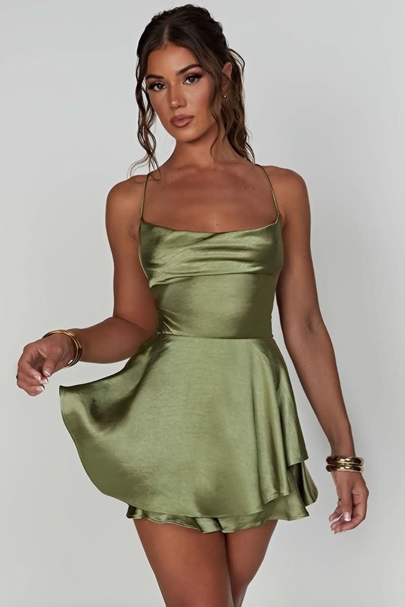 Isla | Women's Cami Mini Dress | Cowl Neck · Eltrendio