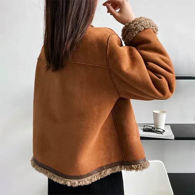 Isla | Women's Cropped Jacket | Shearling-Lined · Eltrendio