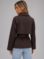 Isla | Women's Cropped Trench Coat | Tie Waist · Eltrendio