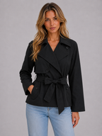 Isla | Women's Cropped Trench Coat | Tie Waist · Eltrendio