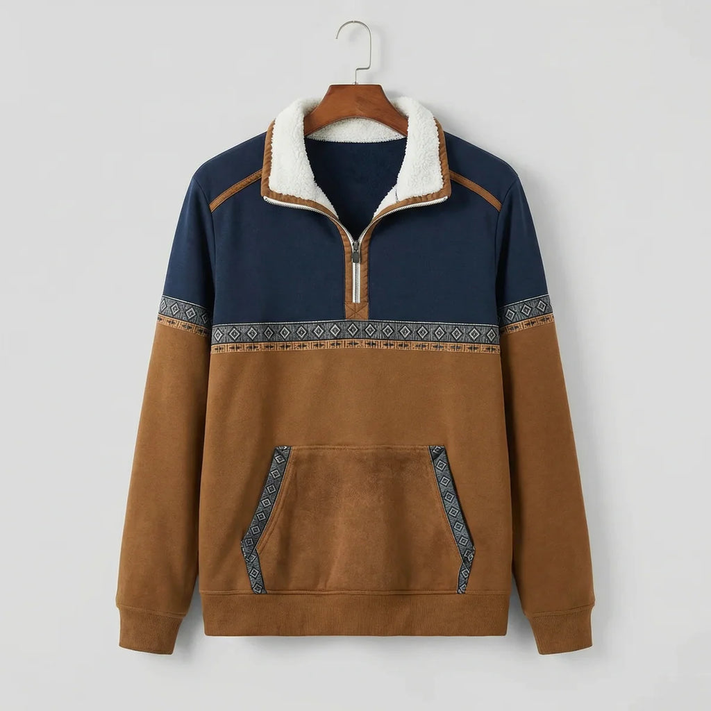Isla | Women's Quarter-Zip Sweatshirt | Aztec Print