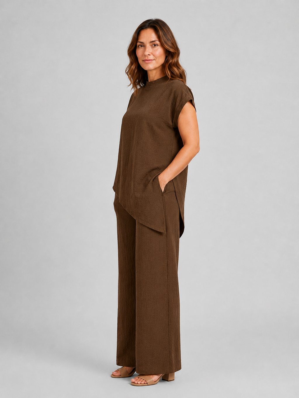 Isla | Women's Wide-Leg Co-Ord Set | Asymmetric Top · Eltrendio