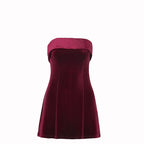 Madison | Women's Strapless Party Mini Going Out Dress | Folded Neckline · Eltrendio
