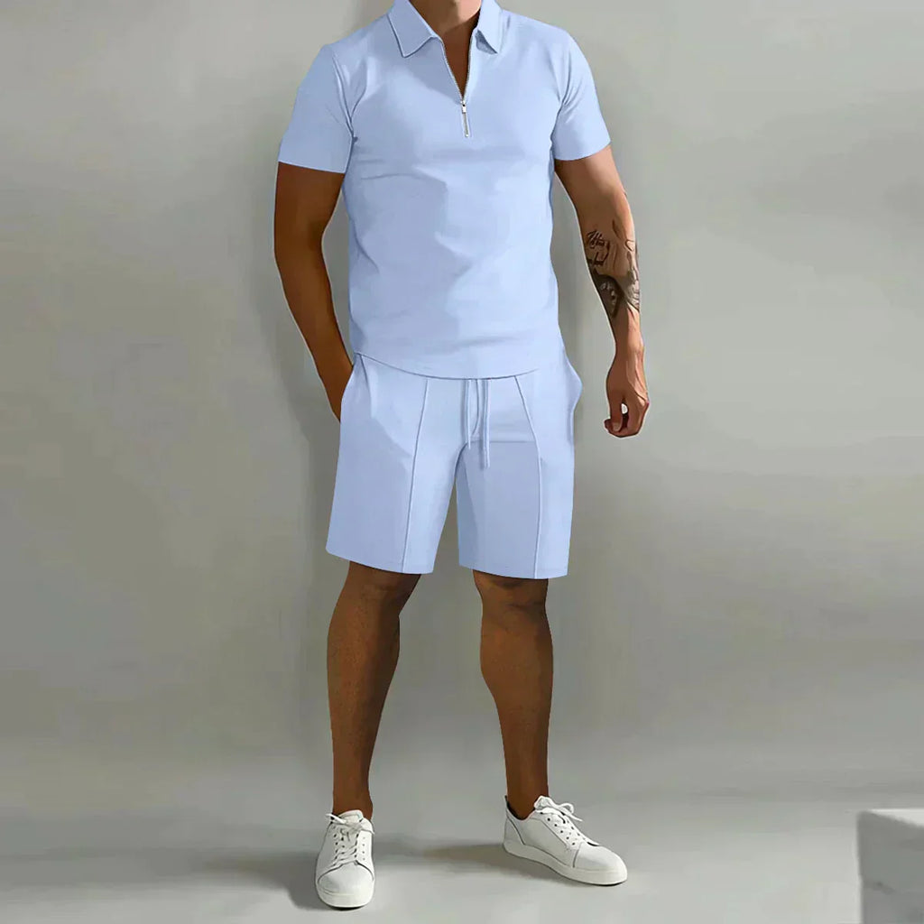 Marcus | Men's Polo Shirt Set | Zip Neck · Eltrendio