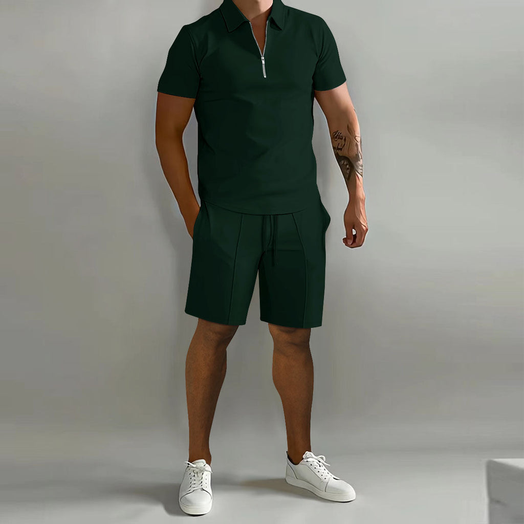 Marcus | Men's Polo Shirt Set | Zip Neck · Eltrendio