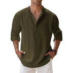 George | Men's Collarless Shirt | Button Placket · Eltrendio