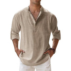 George | Men's Collarless Shirt | Button Placket · Eltrendio