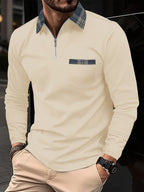 Oliver | Men's Zip Neck Polo Shirt | Chest Pocket • Eltrendio