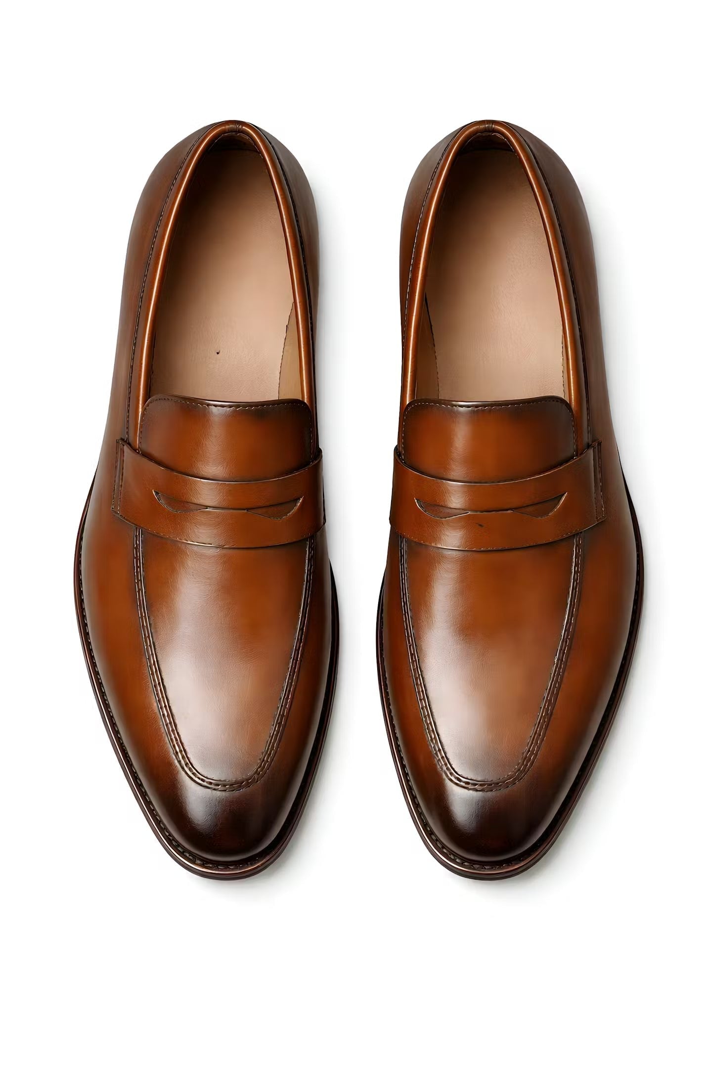 Nathan | Men's Slip-On Moc Toe Low Profile Casual Footwear | Penny Loafers · Eltrendio