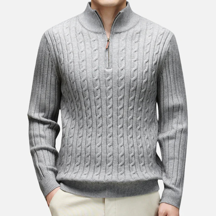 Oliver | Men's Half-Zip Jumper | Cable-Knit · Eltrendio