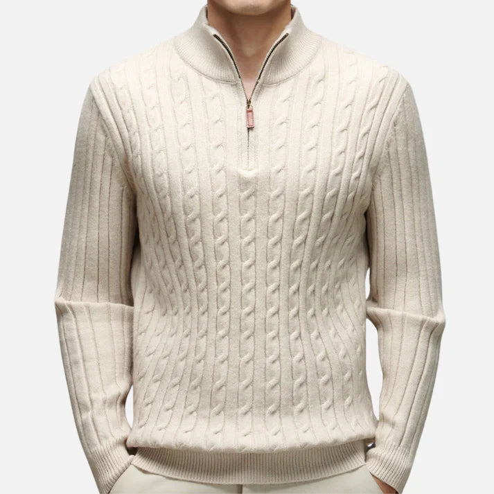 Oliver | Men's Half-Zip Jumper | Cable-Knit · Eltrendio