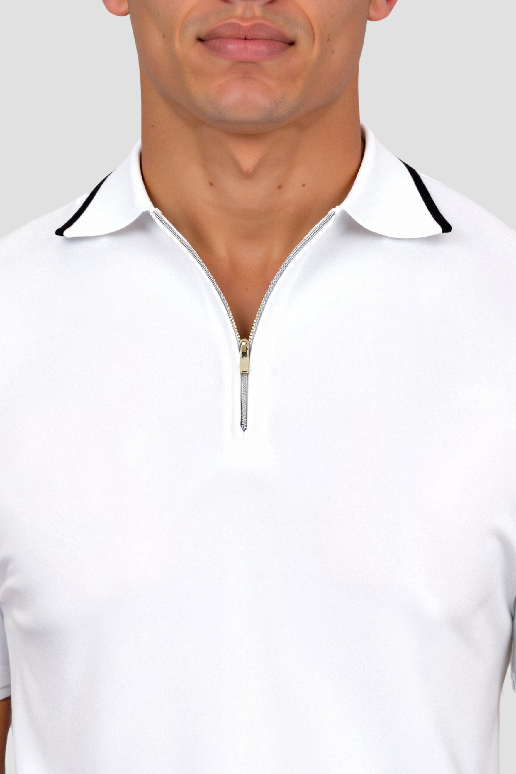 Oliver | Men's Zip-Neck Polo Shirt | Contrast Tipping · Eltrendio