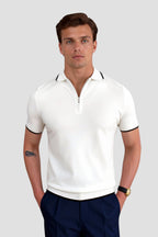 Oliver | Men's Zip-Neck Polo Shirt | Contrast Tipping · Eltrendio