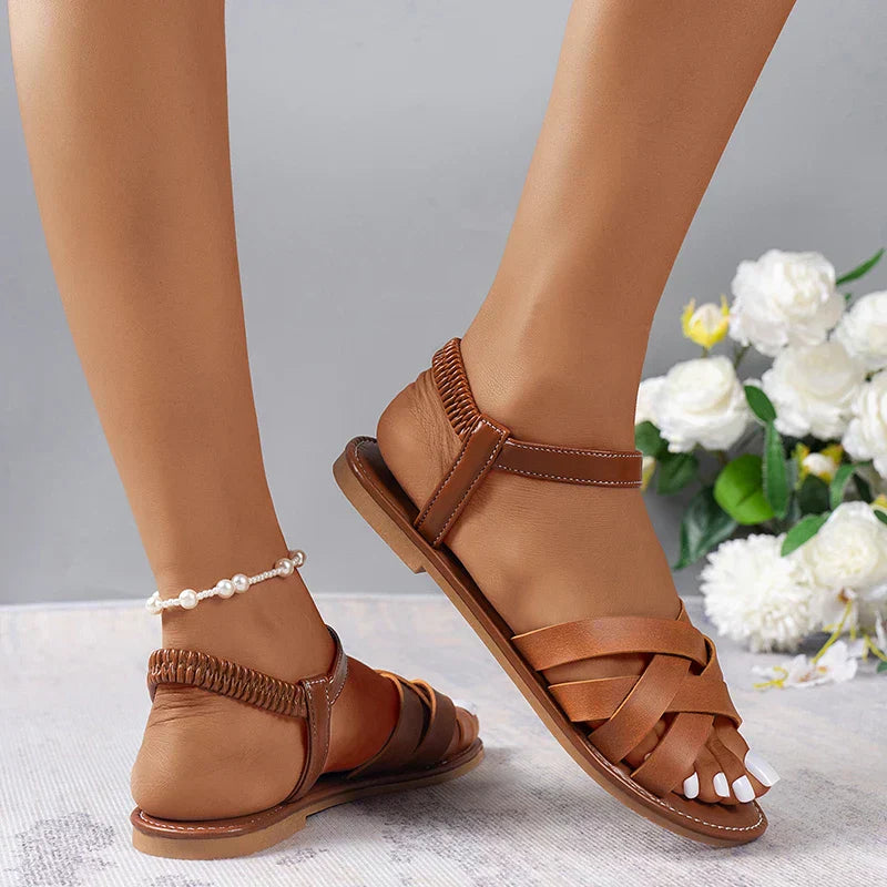 Olivia | Women's Classic Sandals | Cross Strap · Eltrendio