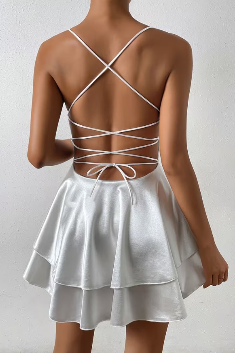 Sophie | Women's V-Neck Mini Dress | Spaghetti Straps · Eltrendio
