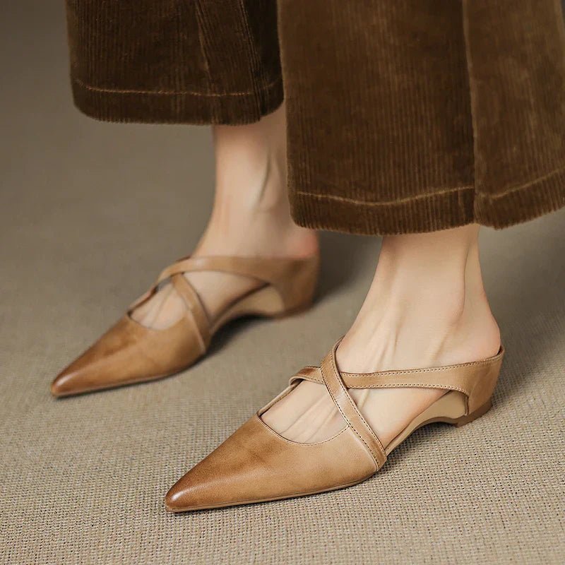 Grace | Women's Flats | Cross Strap · Eltrendio