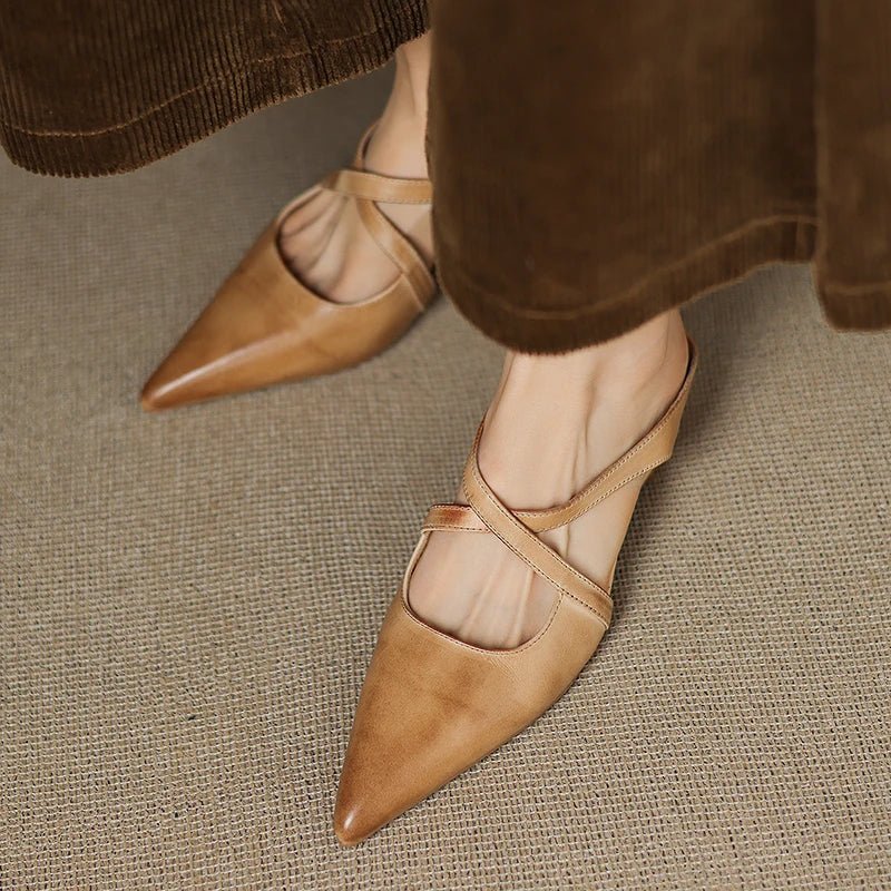 Grace | Women's Flats | Cross Strap · Eltrendio