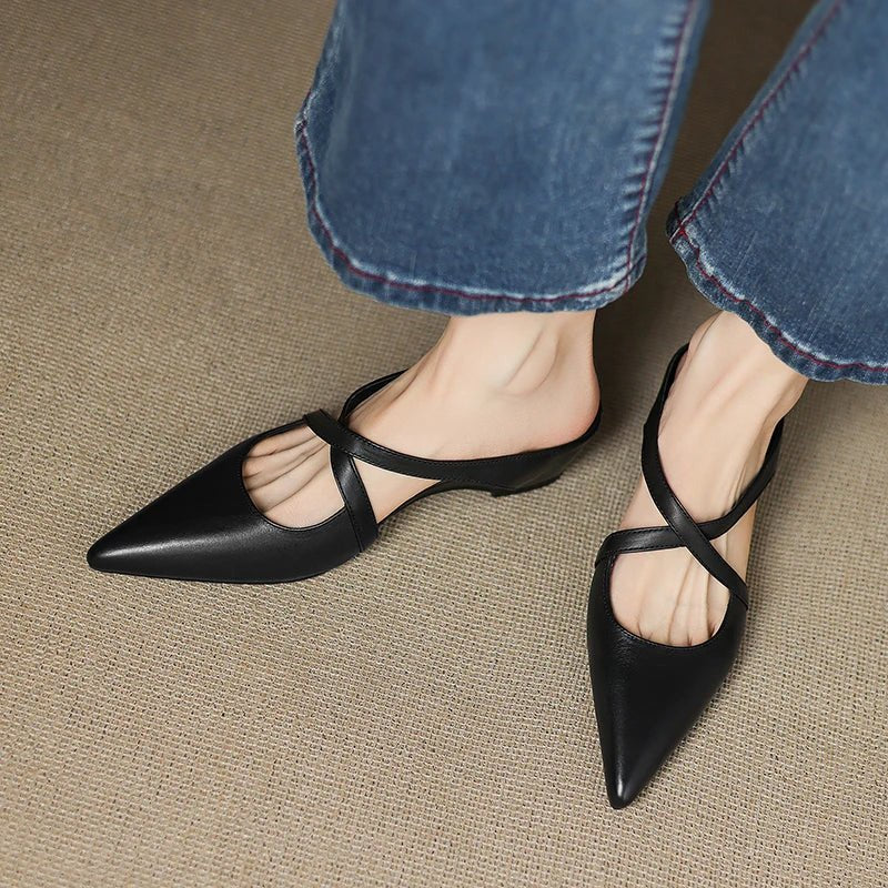 Grace | Women's Flats | Cross Strap · Eltrendio