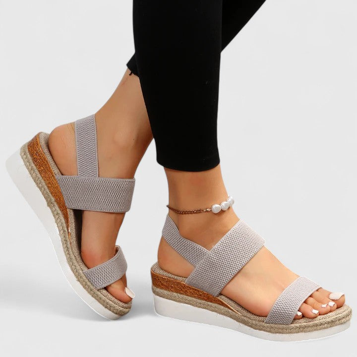 Charlotte | Women's Wide Fit Sandals | Wedge Sole · Eltrendio