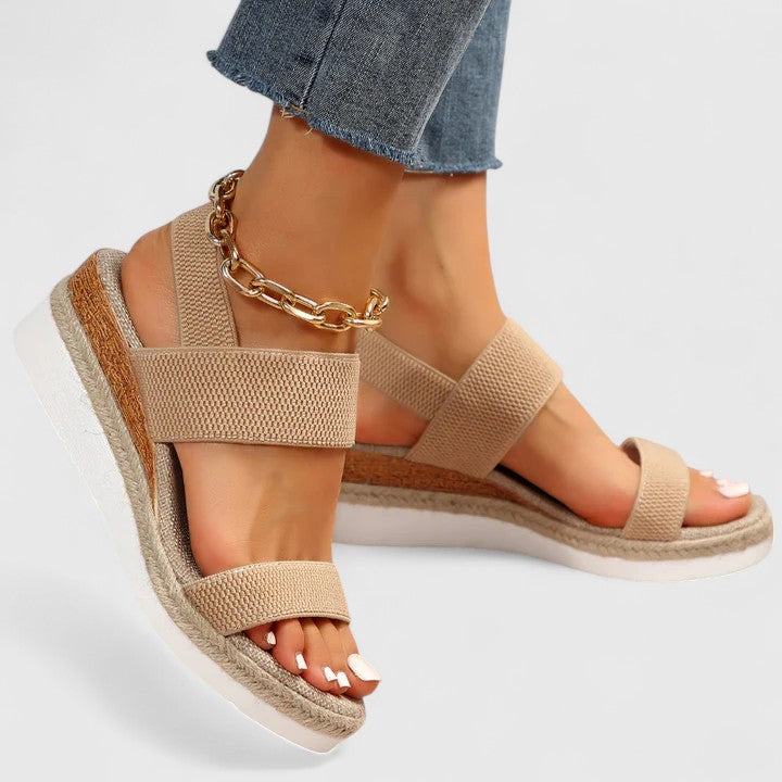 Charlotte | Women's Wide Fit Sandals | Wedge Sole · Eltrendio