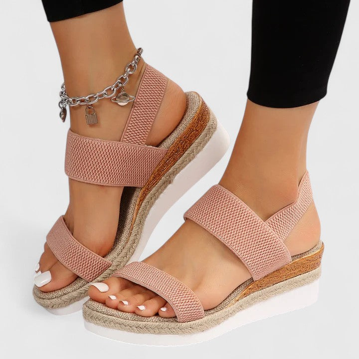 Charlotte | Women's Wide Fit Sandals | Wedge Sole · Eltrendio