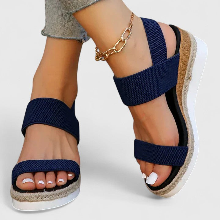 Charlotte | Women's Wide Fit Sandals | Wedge Sole · Eltrendio