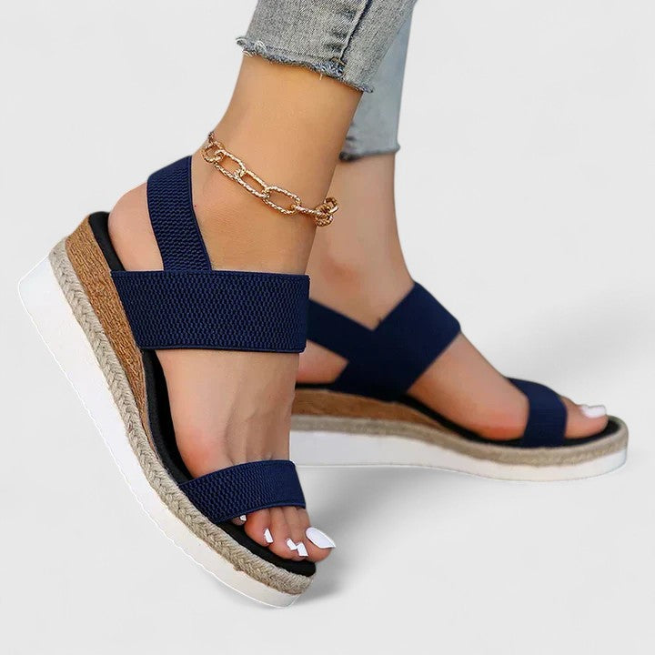 Charlotte | Women's Wide Fit Sandals | Wedge Sole · Eltrendio