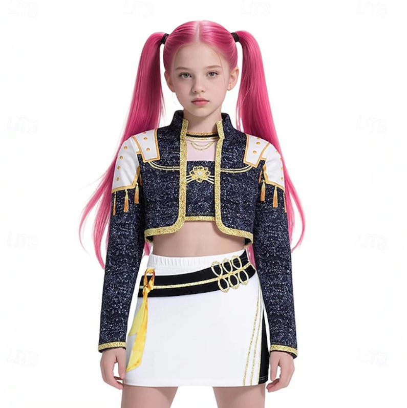 Emily | Girls Performance Costume Set | Cropped Jacket And Skirt Outfit